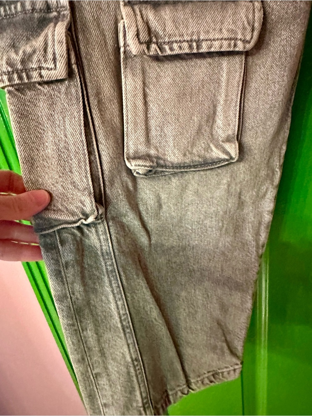 Zara Cargo Jeans in Washed Black - Picture 5 of 6